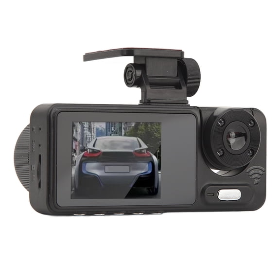 Riousery 1080P Dash Cam with Triple Lens, 2 Inch / 5.08 cm IPS Display Night Vision Rotatable Car Dashboard Camera with Parking Monitor