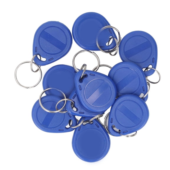 Riousery 10PCS 13.56MHz RFID Key Fobs Compatible with T5577 Radio Frequency Identification IC Card Keychain for Door Access Control (3.94 inches / 10 cm)