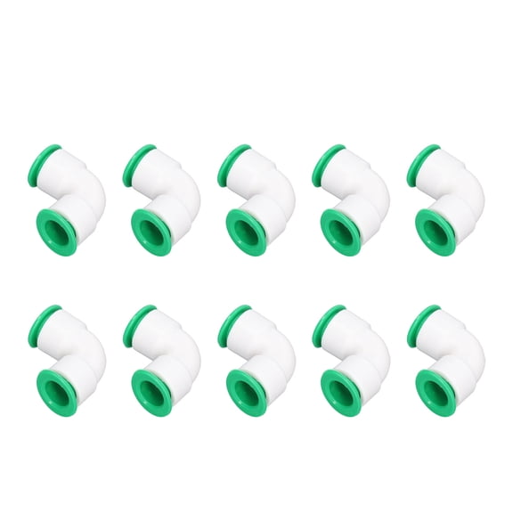 Riousery 10Pcs Elbow Connector PPR Hose Pipe Fitting Quick Push Connection Set Kit for Pool 20mm / 0.79in 90 Degree Tube Connector Elbow Tube Fitting Plumbing Supplies