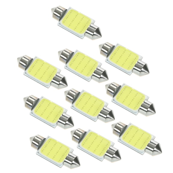 Riousery 10Pcs Festoon 36mm 1.4 inches C5W COB LED White Interior SMD Bulb Car Light Source Dome Reading Lamp Automotive Light Replacement Bulb for Vehicle Cabin