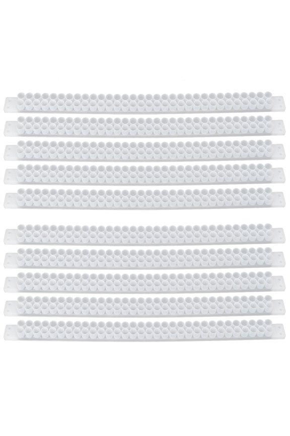 10Pcs Professional Bee Royal Jelly Cups Sheet, 64-Hole High-Efficiency Bee Rearing Breeding Equipment for Beekeeping, 16.5 inches / 42 cm