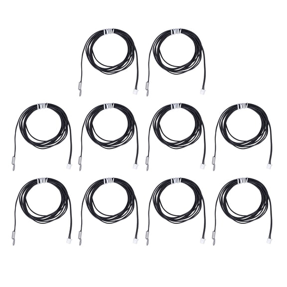 Riousery 10Pcs Temperature Sensor Probe NTC Thermistor Temp Transducer Cold Pressed Terminal 2 Meters / 78.7 inches 10K B3950