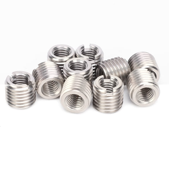 Riousery 10Pcs Thread Inserts Male Female Reducing Nut Repair Tool Stainless Steel Fastener Hardware