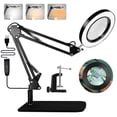 thumbnail image 1 of Riousery 10X Magnifying Lamp with Light, Adjustable Swing Arm, Desk Base and Clamp, USB Powered for Reading, Crafts and Repair, 1 of 7