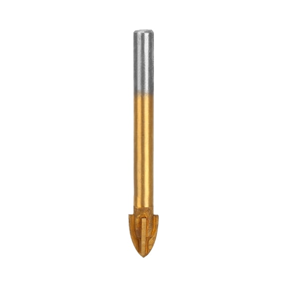 Riousery 10mm Carbide Glass Drill Bit Set Titanium Coated W/ 4 Cutting Edges Cross Spear Head Tools For Ceramic Granite Tiles Wood Plastic Industrial Supply[cite: 1]