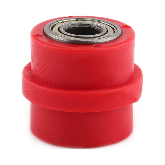 Riousery 10mm Drive Chain Pulley Roller Slider Tensioner Wheel Guide Heavy Duty Bearing For Street Bike Motorcycle ATV Dirt Bike Red 10mm / 0.39 inches