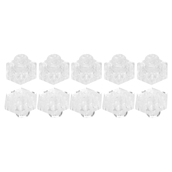 Riousery 10pcs Acrylic Coral Frag Rack Hexagon Holder Transparent Base Stand Bracket Replacement Accessories for Fish Tank Reef Aquarium Display Cultivation Water Environment Decor