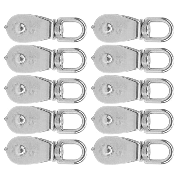 Riousery 10pcs M15 Pulley 304 Stainless Steel Wire Rope Anti-Rust Single Pulley for Crane Lifting (5.91 inches / 15 cm)[cite: 1]