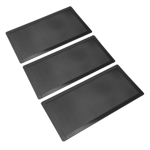 Riousery 10pcs PC Fan Dust Mesh Filter PVC Computer Case Cover Magnetic Black 4.72x9.45 inches / 12x24 cm