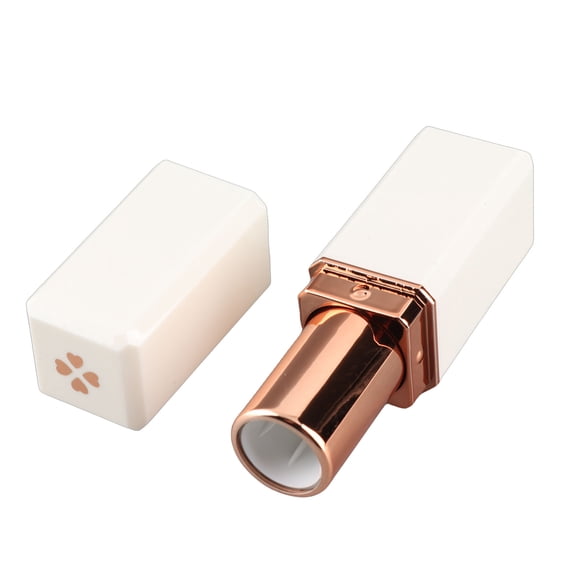 Riousery 10pcs Square White Four Leaf Clover DIY Empty Lipstick Tube Making Tools, Reusable Lip Balm Containers for Cosmetic Crafting, 12.1mm Mold Compatible, 3.94 inches / 10 cm