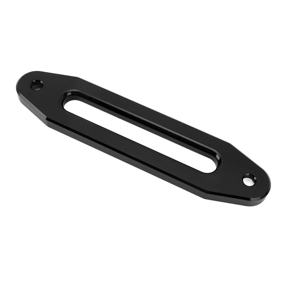 Riousery 11.6in / 29.46cm Winch Rope Cable Lead Guide Aluminium Alloy 12000 Lbs Towing Winch Fairleads for Synthetic Rope Black