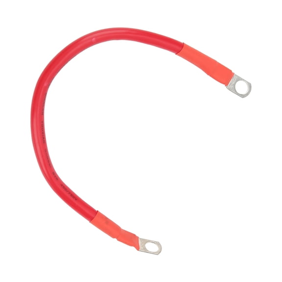 Riousery 11.8in / 30.0cm Ground Wire 4AWG 25mm² 150A Flexible Earth Cable Universal Replacement For Car Battery Inverter Red High Temperature Resistance Automotive Accessories Reliable Connection