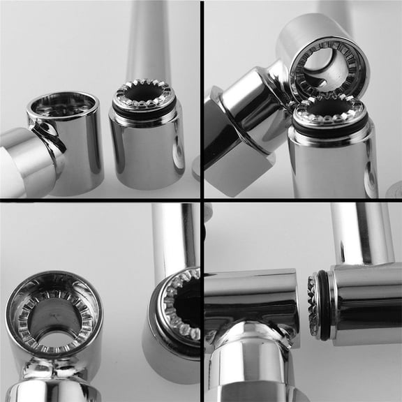 Riousery 11 Inch Adjustable Height Angle Shower Arm Extension with Lock Joints Polished Chrome Brass Shower Head Extension Arm for Handheld Rainfall Showerhead
