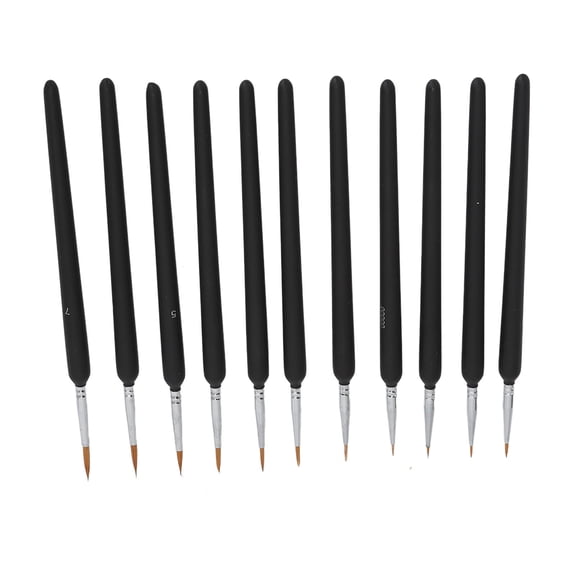 Riousery 11PCS Fine Detail Paint Brush Set Multipurpose Soft Texture Thin Tip Paint Brushes Miniature Model Brushes for Art Painting