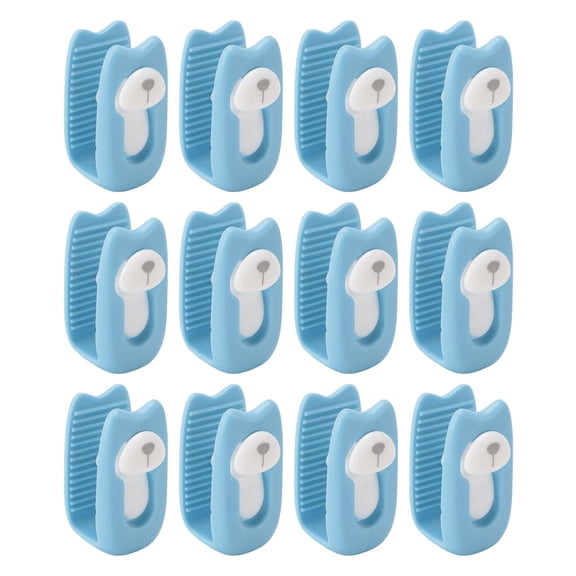 Riousery 12‑Pack Duvet Clips – Secure Down Comforters, Quilts & Blankets, Blue, Plastic Fasteners for Bedding Stability