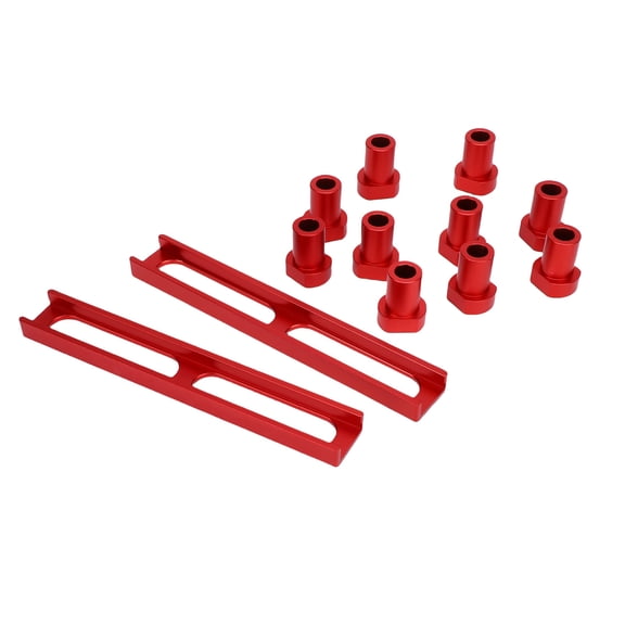 Riousery 12-Piece Bench Dog Stop Set, 3/4-Inch (19mm) Aluminum Alloy Woodworking Clamp Accessories with Non-Slip Pads, 10 Bench Dogs and 2 Bases for MFT Tables, Routing, and DIY Workbench Projects
