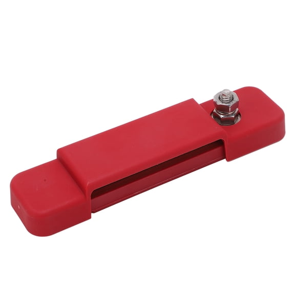 Riousery 12 Terminal Power Distribution Block with Cover Universal Replacement Part for Car Marine Boat Solar Panels, Automotive Electrical Busbar Junction Post, Red 19cm / 7.48 inches