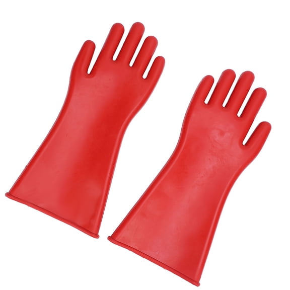 Riousery 12000V 12kV Electrical Insulated Gloves Rubber Water Proof Safety Workwear For Electricians Anti-Cut Puncture Resistant Hand Protection Line Worker Protective Gear, 1 Pair