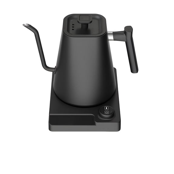 Riousery 1200W Electric Gooseneck Kettle, 1.0L / 33.82oz Matte Black Pour Over Coffee Kettle with NTC Precision Temperature Control and Smart 24-Hour Keep Warm Function (UK Plug 220V)