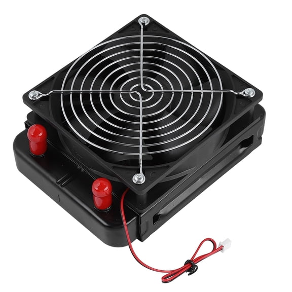 Riousery 120MM Computer CPU Water Cooling Cooler Heat Row Radiator with 120mm Fan 10 Tubes DC12V Aluminum Liquid Heat Exchanger System for PC 4.7 inches / 120 mm Black