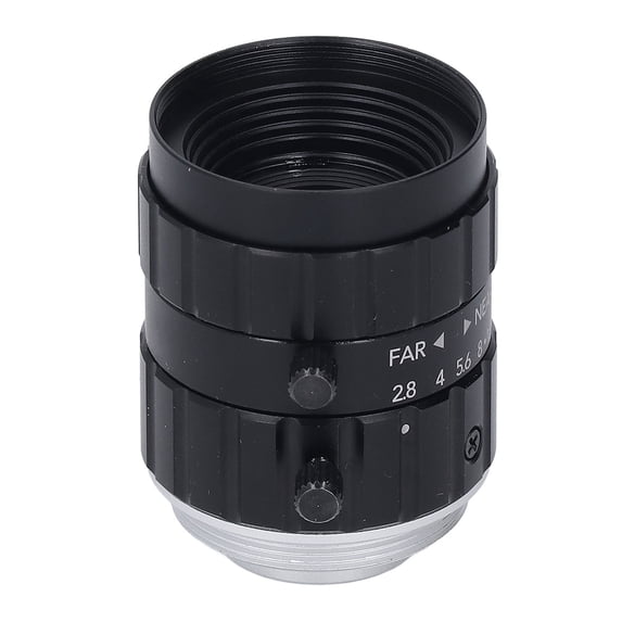 Riousery 12MP C Mount Lens 2/3 Inch 25mm Focal Length F2.8 Aperture High Resolution Low Distortion Wide Angle Industrial Lens for Cameras Black