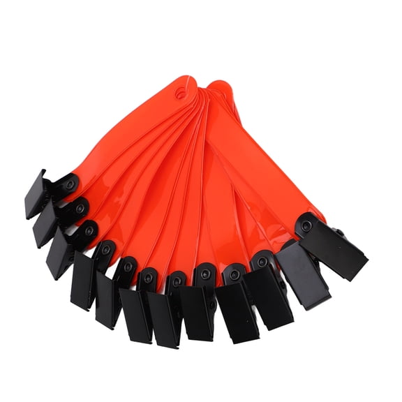 Riousery 12PCS High Visibility Reflective Trail Markers with Clips for Hunting Hiking and Outdoor Marking Orange