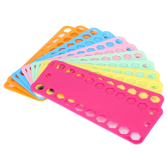 Riousery 12Pcs Cross Stitch Threads Organizer 20-Holes Plastic Floss Bobbin (7.7 in / 19.5 cm)