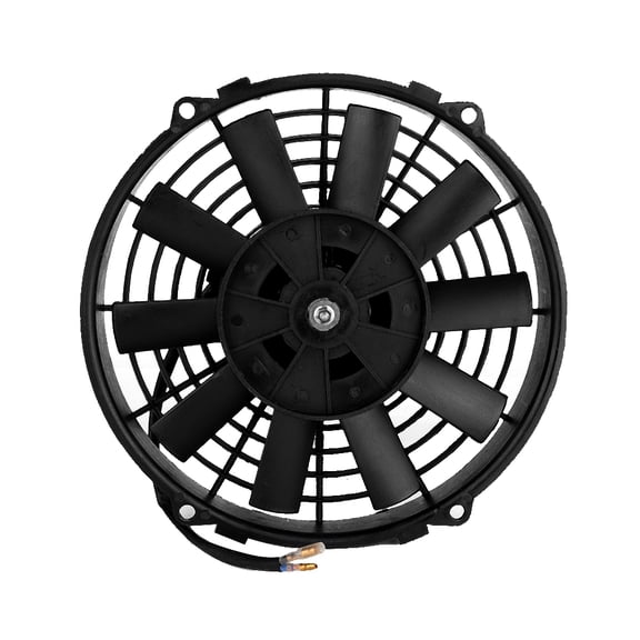 Riousery 12V 80W 9 Inch / 22.8 cm Universal Car Curved Blade Air Conditioner Condenser Electric Cooling Fan Automotive Engine Radiator Cooler ABS Low Noise