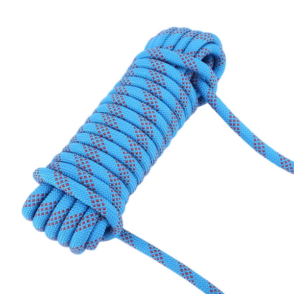 Riousery 12mm Heavy Duty Paracord static Climbing Rope with Carabiner, 32.8 ft / 10 m Outdoor Rescue Cord
