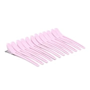Riousery 12pcs Hair Grip Clips Pink Plastic Salon Styling Hairdressing Sectioning Clamps, 3.93 inches / 10 cm