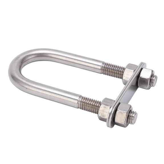 Riousery 12x130mm / 0.47x5.12in Marine Bow Stern Eye U Bolt with Adjustable Screw Stainless Steel Boat Deck Hardware Tie Down Accessory[cite: 1]
