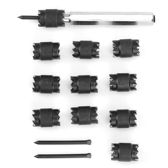Riousery 13-Piece 3/8-Inch Spot Weld Cutter Set, High-Speed Steel Rotary Spotweld Remover Drill Bit Kit for Power Tools, Professional Stainless Steel Hole Opener Set (3/8 inches / 0.95 cm)