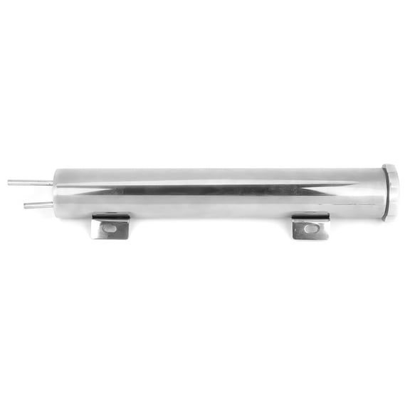 Riousery 13 x 2in (33 x 5cm) Radiator Coolant Overflow Recovery Tank Stainless Steel Universal Car Parts