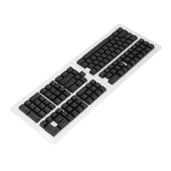Riousery 132 Keys Thai Keycaps Set ABS OEM Height Translucent DIY Keyboard Replacement for 61 62 64 68 84 87 104 108 Mechanical Keyboards, Complete Customization Kit, Black