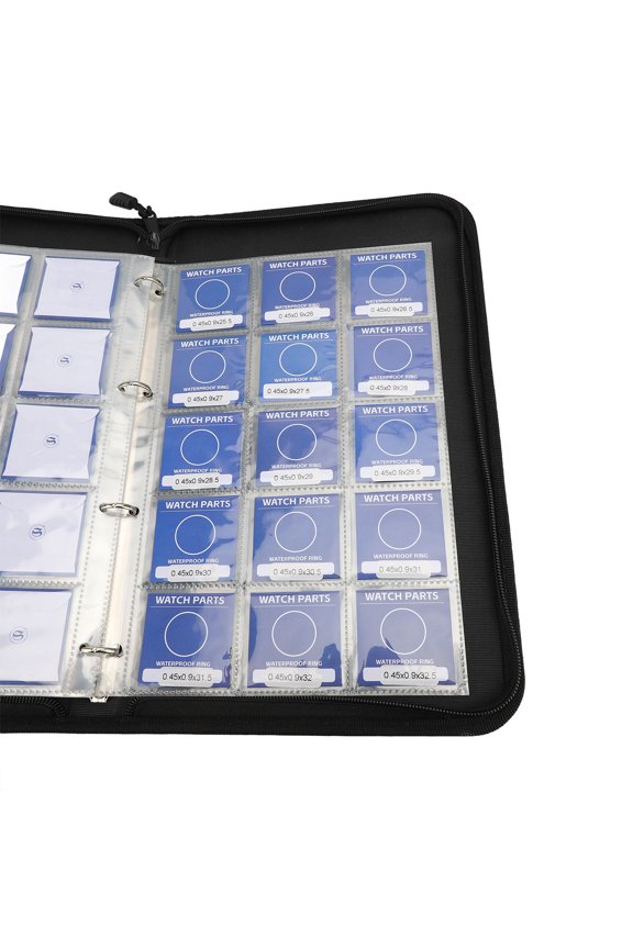 135pcs Watch Case Back Gasket Waterproof Accessory Round Rubber O-Rings, 45 Different Sizes White Watch Back Cover Gaskets Repair Tool Kit (14.56 inches / 37 cm)