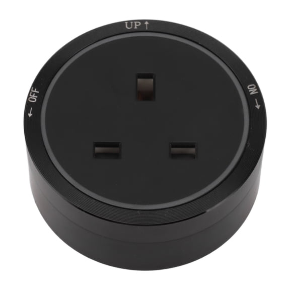 Riousery 13A Power Track Socket Removable Electric Outlet Slide Guide Adapter for Home Bedroom Kitchen Living Room Office, Heavy Duty 250V Wall Mount Plug, Black, 3.15 inches / 8.0 cm