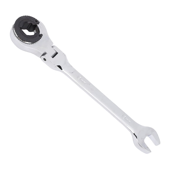 Riousery 13mm / 0.51 inches Open End Wrench, 180 Degree Adjustable 72 Tooth Ratcheting Flexible Head Wrench, Heavy Duty Spanner Tool for Fuel, Brake Line, and Air Conditioning Pipe Nuts Repair