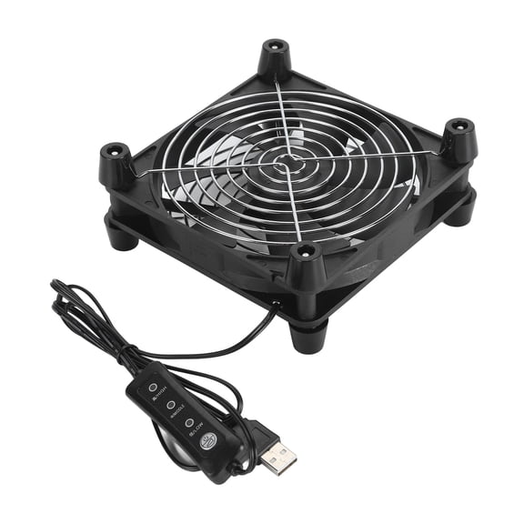 Riousery 140mm Computer Fan 3 Speed 5V USB Powered 2800RPM Portable PC Case Cooling Fan Double Ball Bearing Super Quiet 95.8 CFM for Tablet TV Receiver Router DVR Gaming Console Black