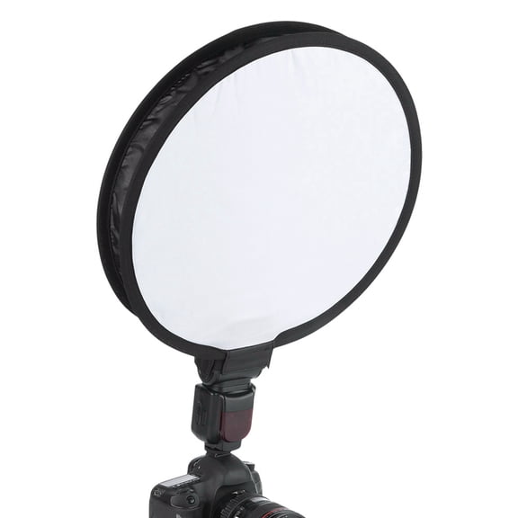 Riousery 15.75 inches / 40 cm Portable Foldable Round Shape Speedlite Softbox Diffuser for Flash Light