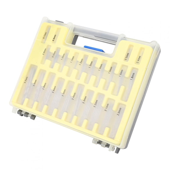 Riousery 150-Piece Micro Spiral Drill Bit Set, High Speed Steel Hole Opener (0.015-0.125 inches / 0.4-3.2mm)