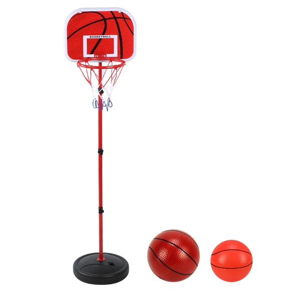 Riousery 150CM Adjustable Height Basketball Stand and Hoop Set with Iron Rod & 2 Balls for Kids Indoor Outdoor Gym Training, 59.1 inches / 150 cm