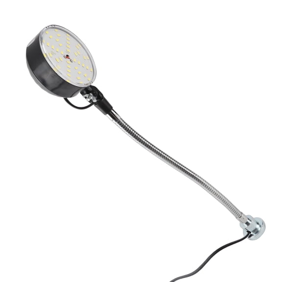 Riousery 15W LED Machine Work Light with Flexible 11.8 inches (30cm) Gooseneck and Strong Magnetic Base, Super Bright Corded Industrial Lighting for Lathe, Sewing Machine, Garage and Workbench, Black