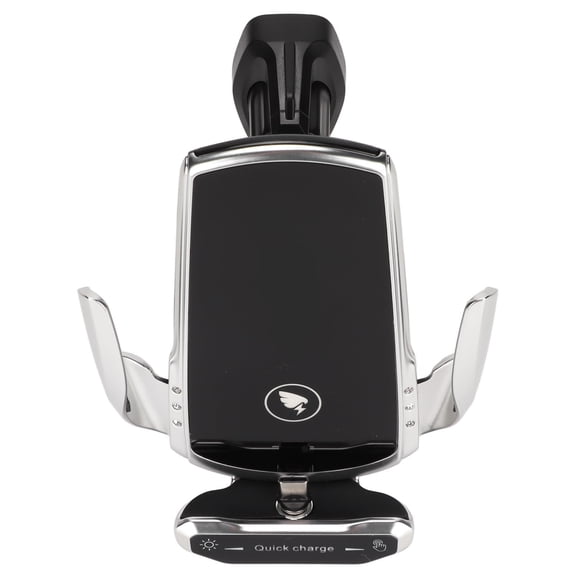 Riousery 15W Wireless Car Charger QI Fast Charging Smart Sensing 360 Degree Rotation Vent Phone Mount with 3 Magnetic Heads, Silver