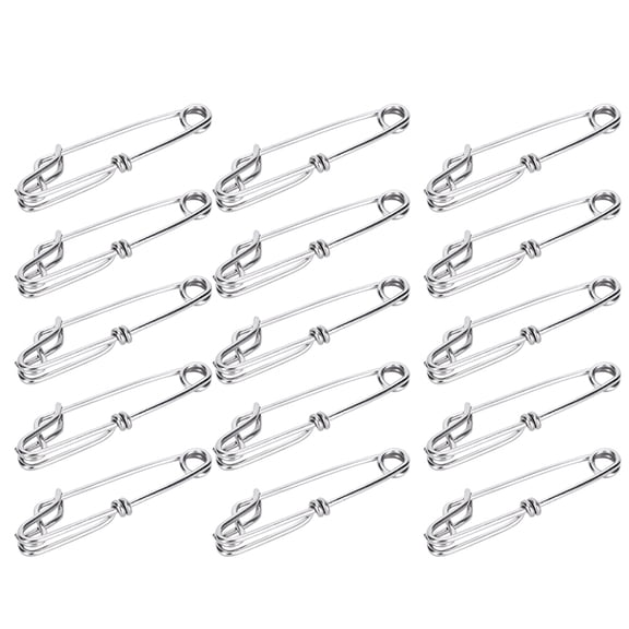 Riousery 15pcs Stainless Steel Tuna Clips (2.36 inches / 60 mm) Longline Branch Hangers Snap Fishing Accessory Easy On/Off