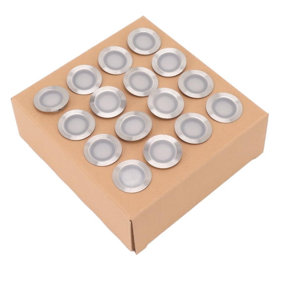 Riousery 16 Pcs LED Deck Light Kit 10W IP67 Waterproof Recessed Landscape Lighting for Stairs Step Patio Garden Yard (11.02 inches / 28 cm) EU Plug Standard Energy Efficient