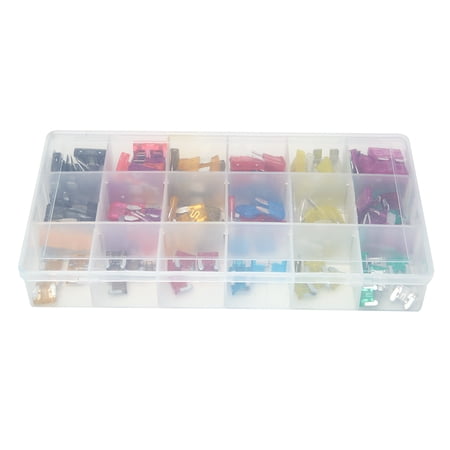 Riousery 165 Pcs Blade Fuse Assortment Kit Automotive Insert Type Fuses Medium Small Mini Size Car Truck SUV Replacement Parts Aluminum PC Material 1A to 40A Multi-Color Pack