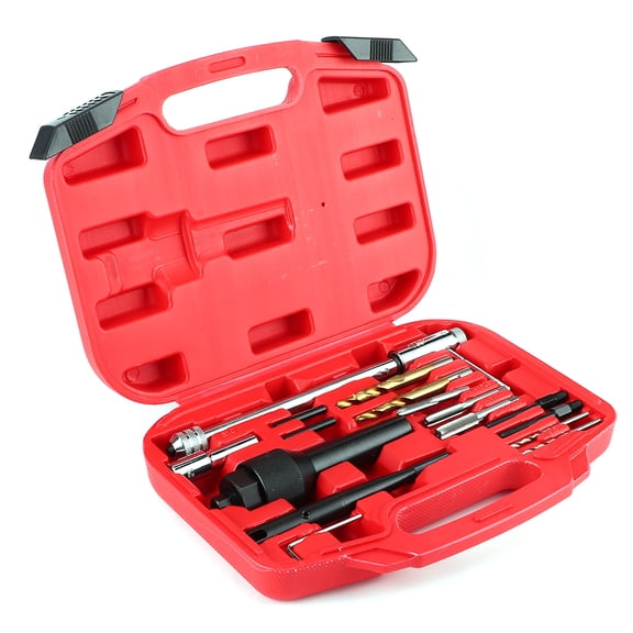 Riousery 16pcs Damaged Glow Plug Remover Kit Portable Removal Tool Set for Cylinder Heads 8mm 10mm / 0.3 inches 0.4 inches Heavy Duty Extractor Tool Kit with Storage Case