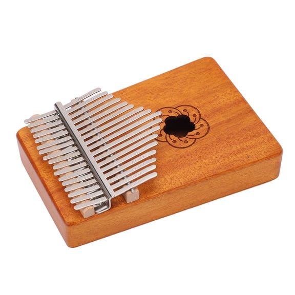 Riousery 17 Keys Mini Mahogany Kalimba Thumb Piano Portable Finger Playing Instrument Set for Beginners and Professionals, Includes Tuning Hammer and Manual (8.27 inches / 21.00 cm)