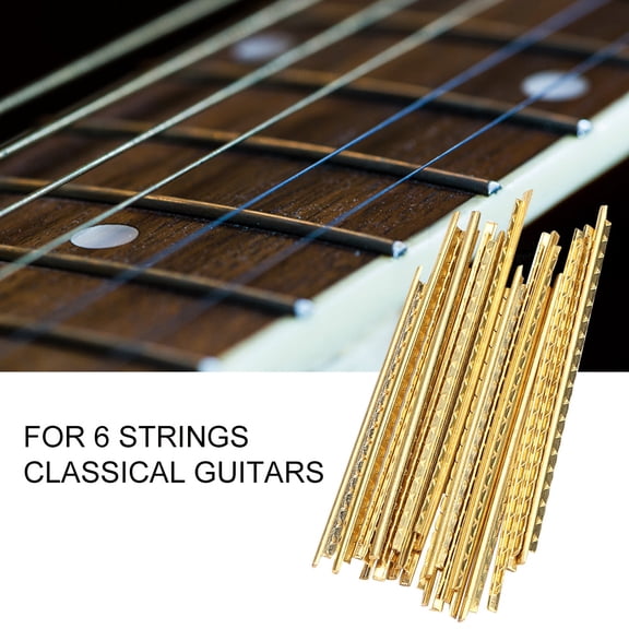 Riousery 19 Pcs Brass Fret Wires Set for Classical Acoustic Guitars 2.0mm Width Repair Parts