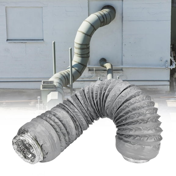 Riousery 1m / 3.3ft Aluminum Foil Flexible Ducting Exhaust Hose, Kitchen Ventilation Insulation Noise Reduction Tube, 4.1 inches / 10.5 cm Vent Inner Diameter